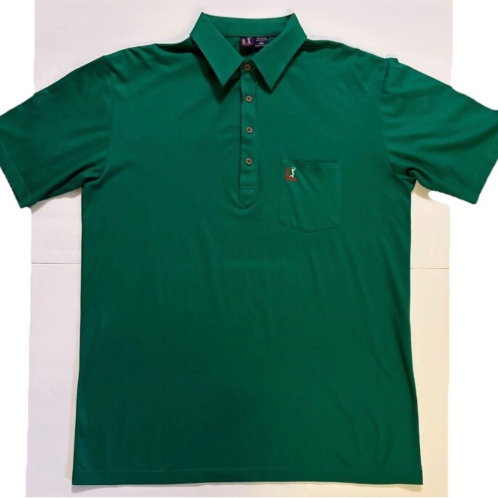 PGA Tour Green Polo Shirt Classic Design size LT